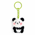 Cute Gummy Style Little Panda Keychain, Crochet Plush Animal Charm, Handmade Bag Accessory, Kawaii Panda Keyring Gift