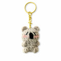 Cute Gummy Style Koala Keychain, Crochet Plush Animal Charm, Handmade Bag Accessory, Kawaii Koala Keyring Gift