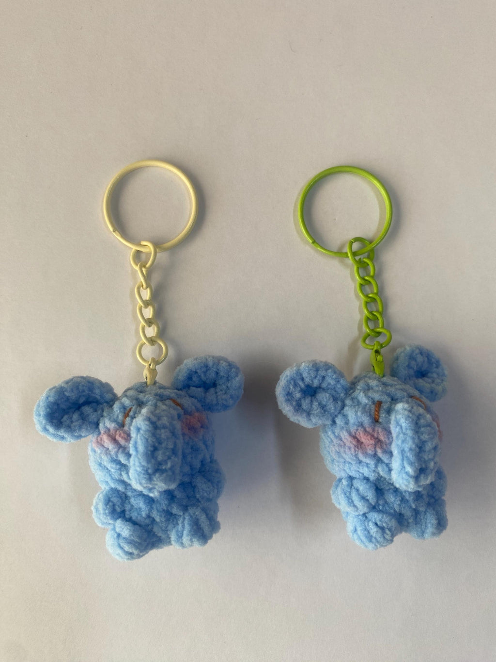 Cute Gummy Style Elephant Keychain, Crochet Plush Animal Charm, Handmade Bag Accessory, Kawaii Elephant Keyring Gift