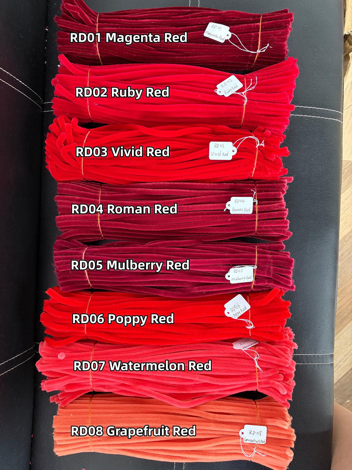 100pcs 8mm Super Dense Pipe Cleaner 30cm, DIY Flower Making Supplies Chenille Stem 104 Colors Available