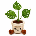 Crochet Small Monstera Leaf Pot, Handmade Yarn Plant, Cute Crochet Plant Decor, Botanical Gift, Home Decoration