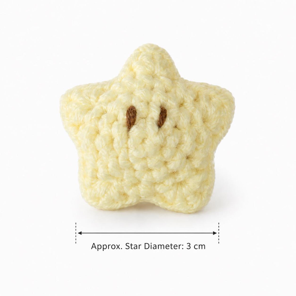 Cute Gummy Style Star Crochet Keychain, Crochet Plush Character Charm, Handmade Bag Accessory, Kawaii Gift Keyring