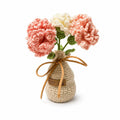 Crochet Carnation Bouquet, Handmade Yarn Flower Arrangement, Elegant Floral Gift, Handmade Home Decor, Botanical Decoration
