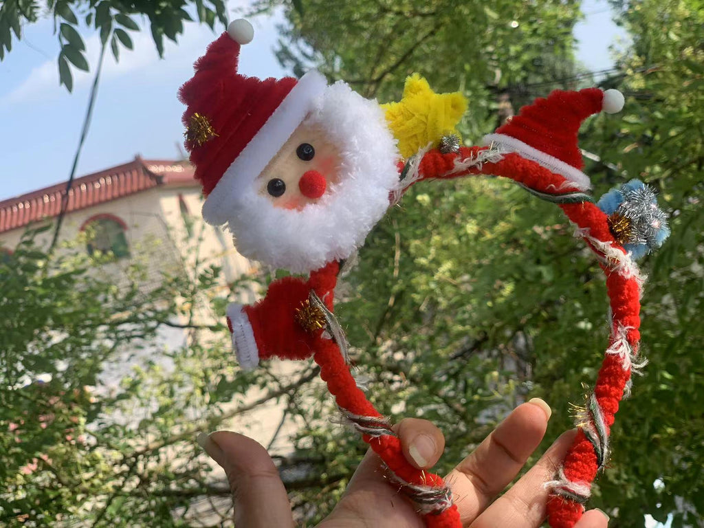 Christmas Santa Headband, Handmade Holiday Hair Accessory, Festive Party Gift