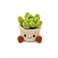 Crochet Small Succulent Plant Smile Pot, Handmade Yarn Plant Decor, Cute Succulent Plant Gift, Botanical Home Decoration, Cottagecore Decor