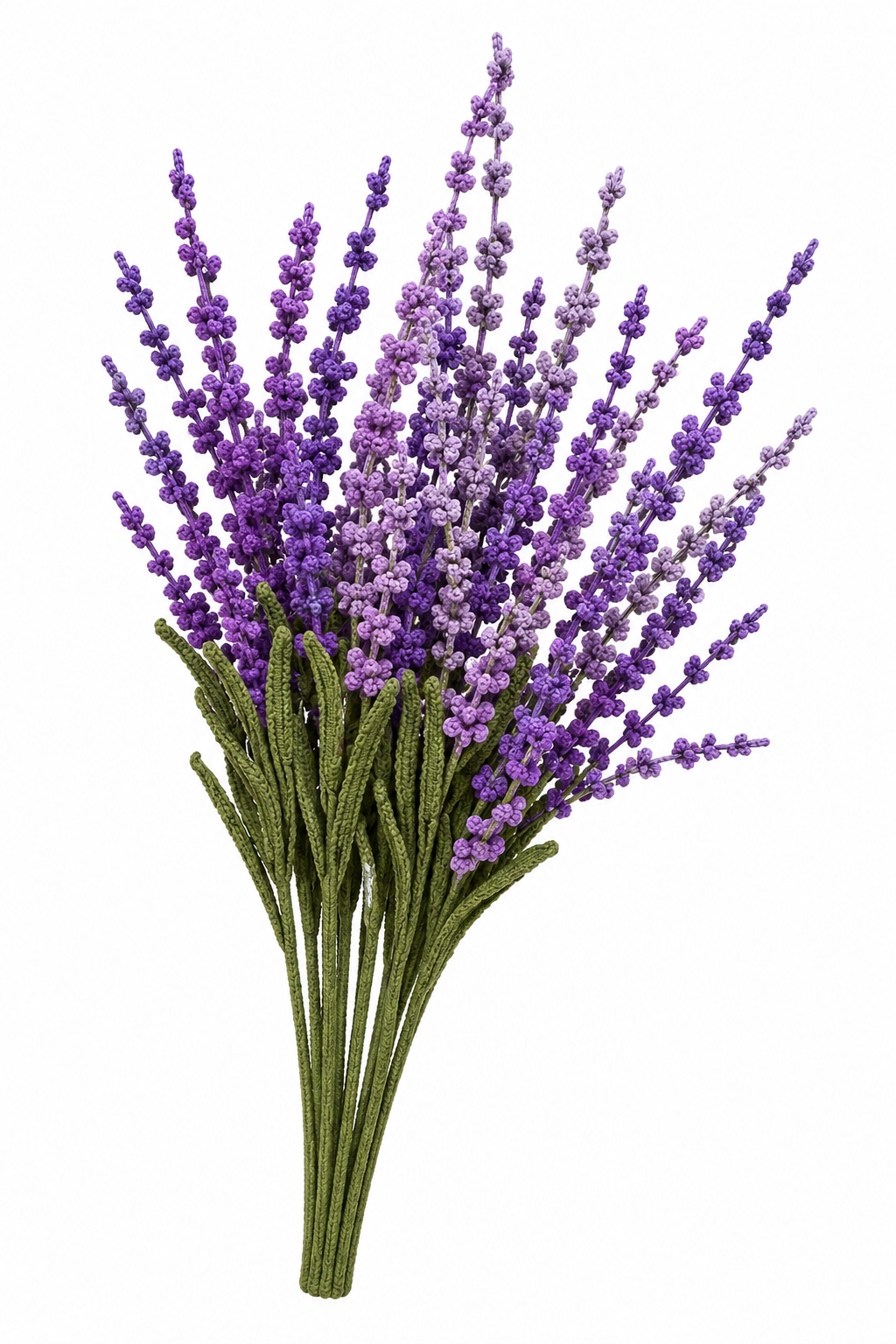 Large Lavender Crochet Flower Stem CF-031