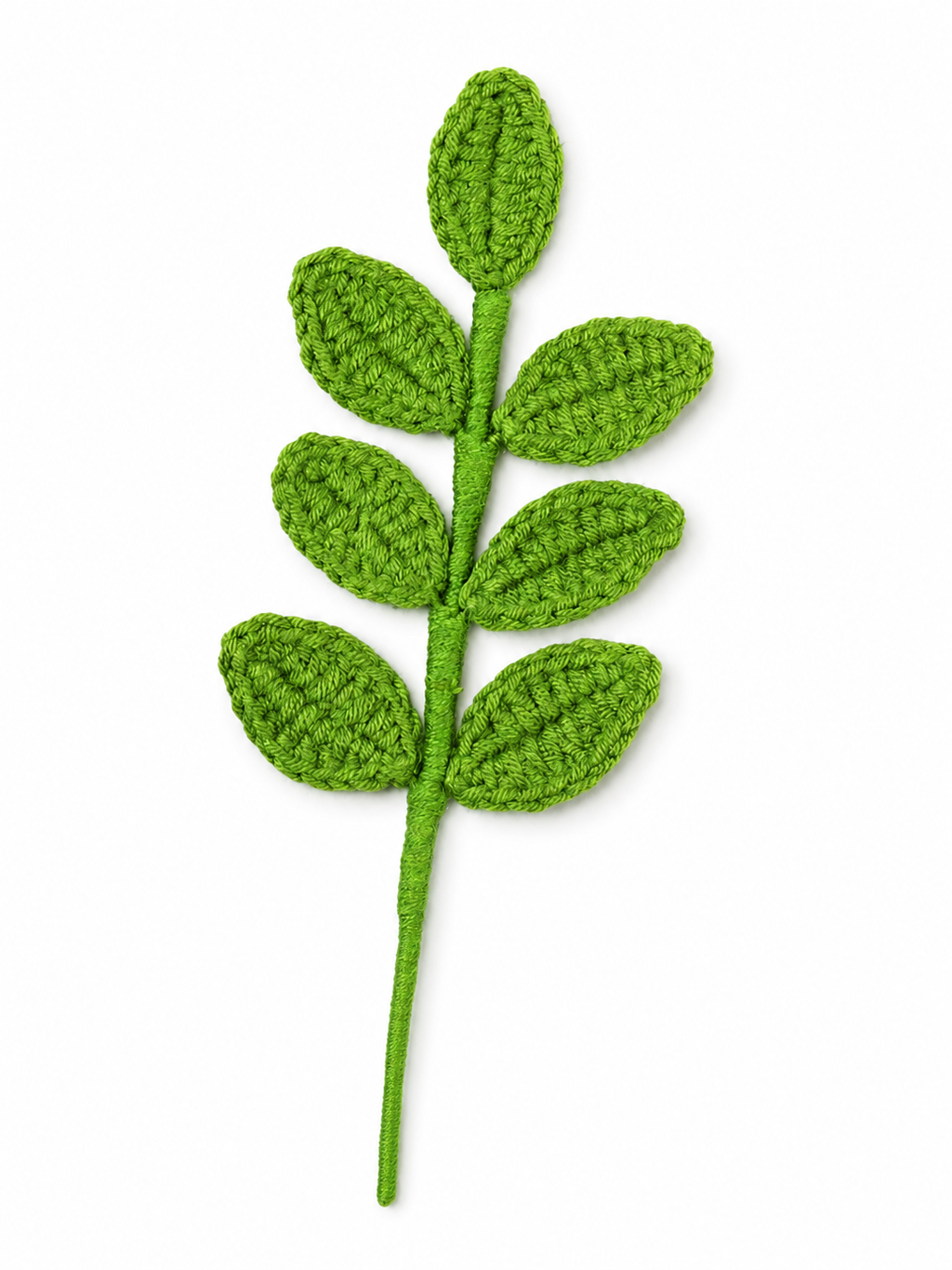 Wintergreen Leaf Crochet Flower Stem CL-006