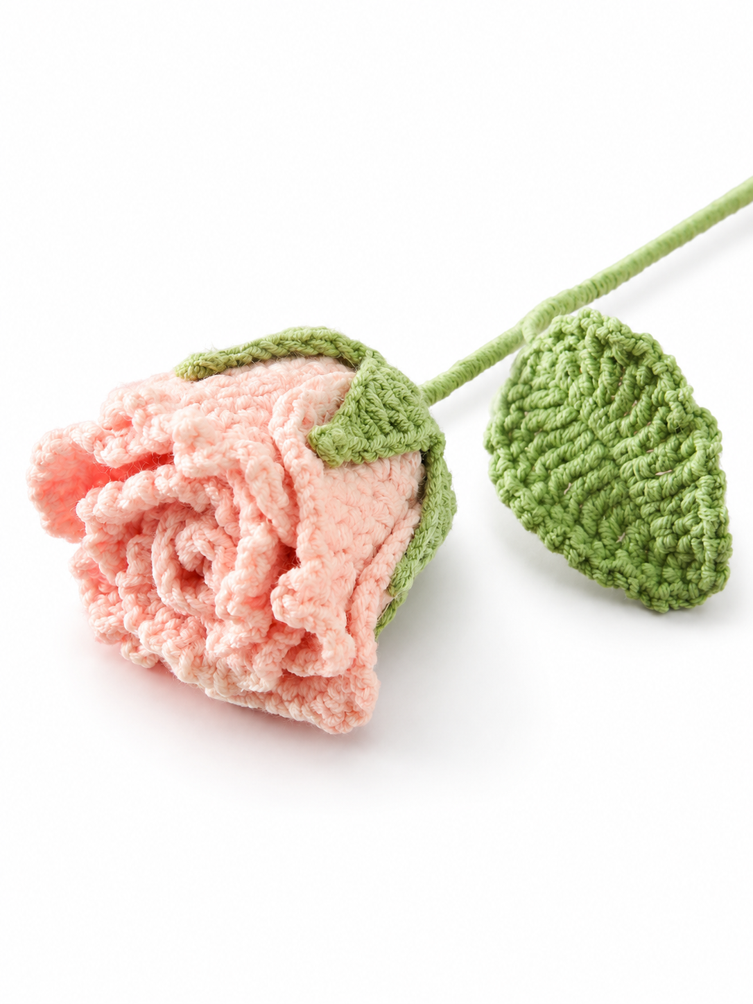 Mandala Rose Crochet Flower Stem CF-007
