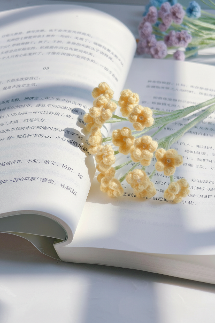 Baby Breath Crochet Flower Stem