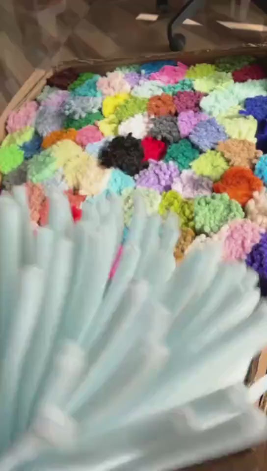 100pcs 8mm Super Dence Pipe Cleaner 30cm, DIY Flower Making Supplies Chenille Stem 104 Colors Available