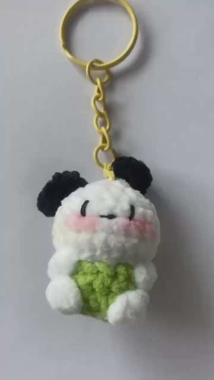 Cute Gummy Style Pochacco Keychain, Crochet Plush Animal Charm, Handmade Bag Accessory, Kawaii Dog Keyring Gift