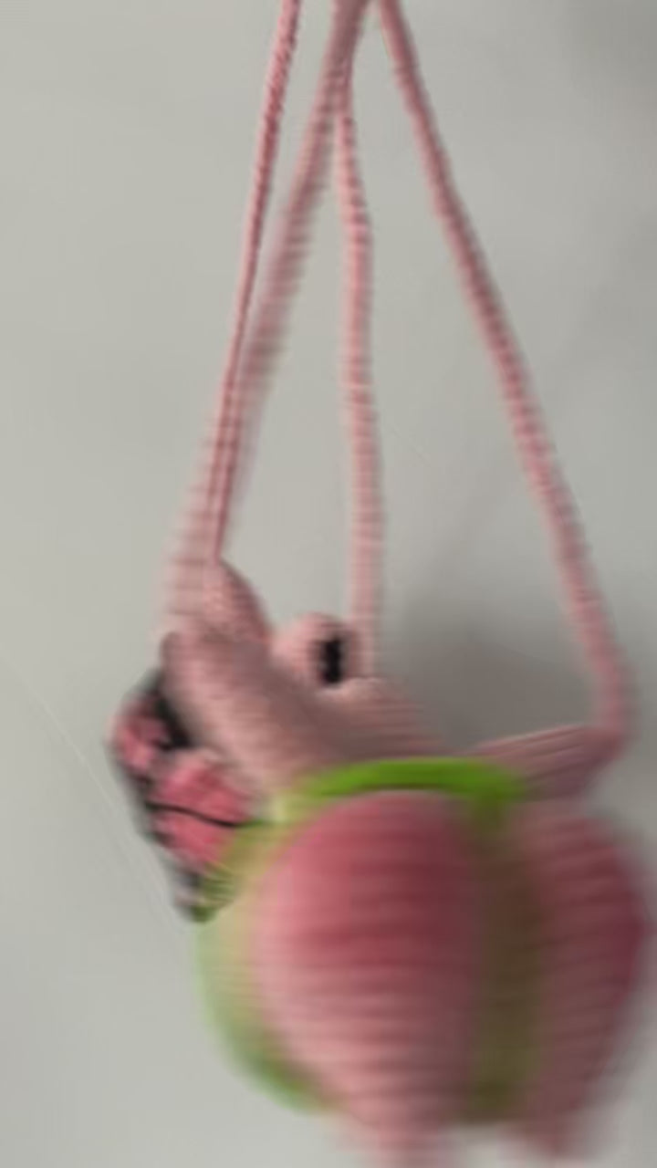 Crochet Patrick Star Keychain