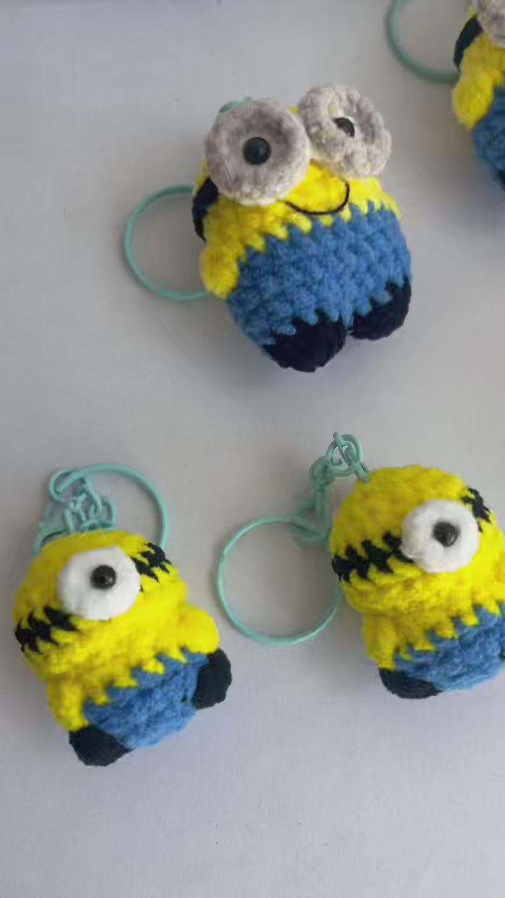 Crochet Candy Bean Character Keychain