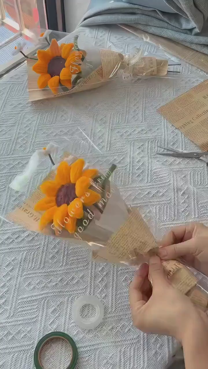 DIY Sunflower Kit, Pipe Cleaner Flower Kit, Handmade Bouquet Craft, Gift for Her, Aesthetic Room Decor, Beginner Friendly Craft