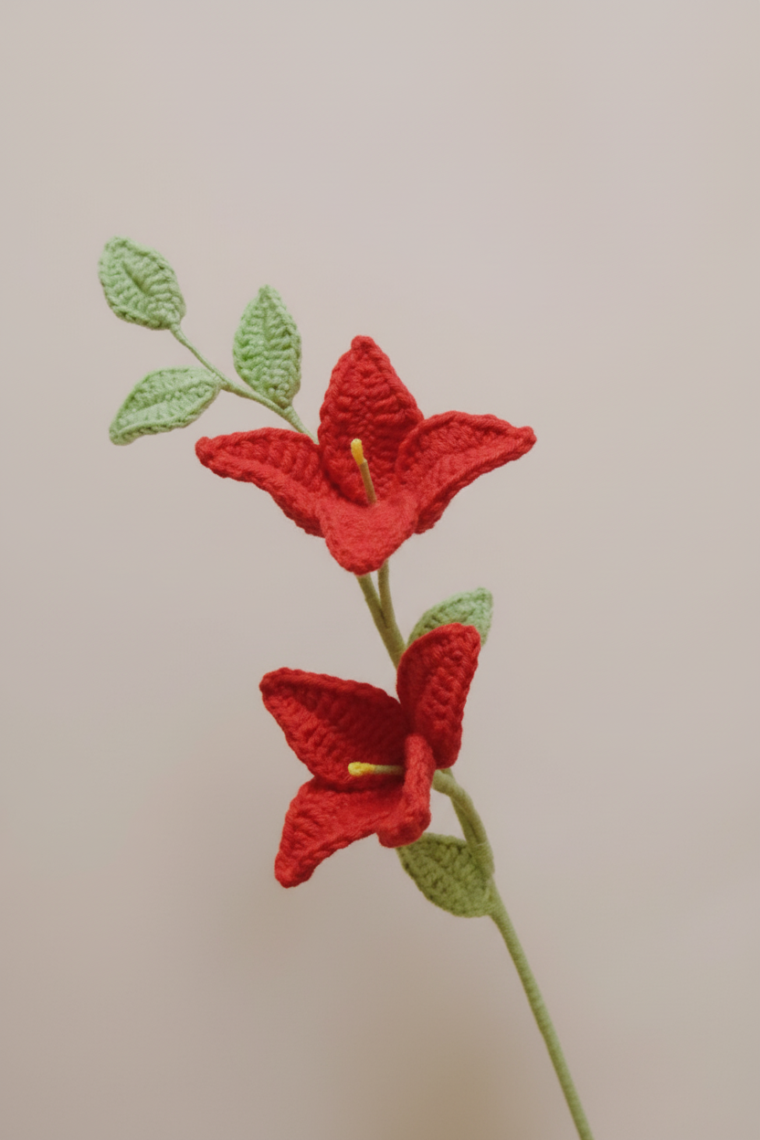 Forsythia Crochet Flower Stem