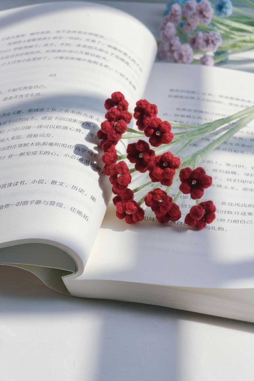 Baby Breath Crochet Flower Stem