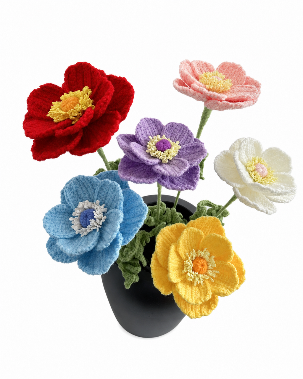 Anemone Crochet Flower Stem