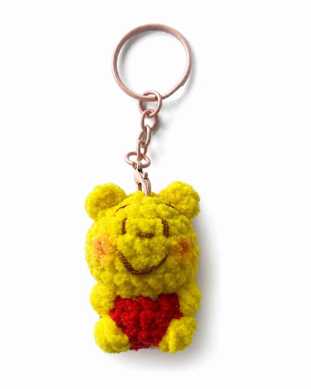 Crochet Winnie the Pooh Gummy-Style Keychain