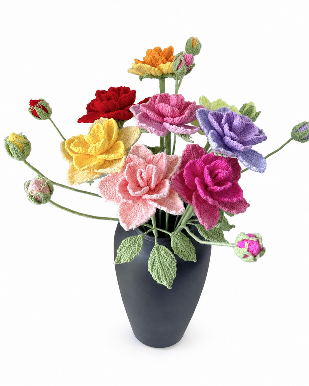 Afghan Heavy Rose Crochet Flower Stem