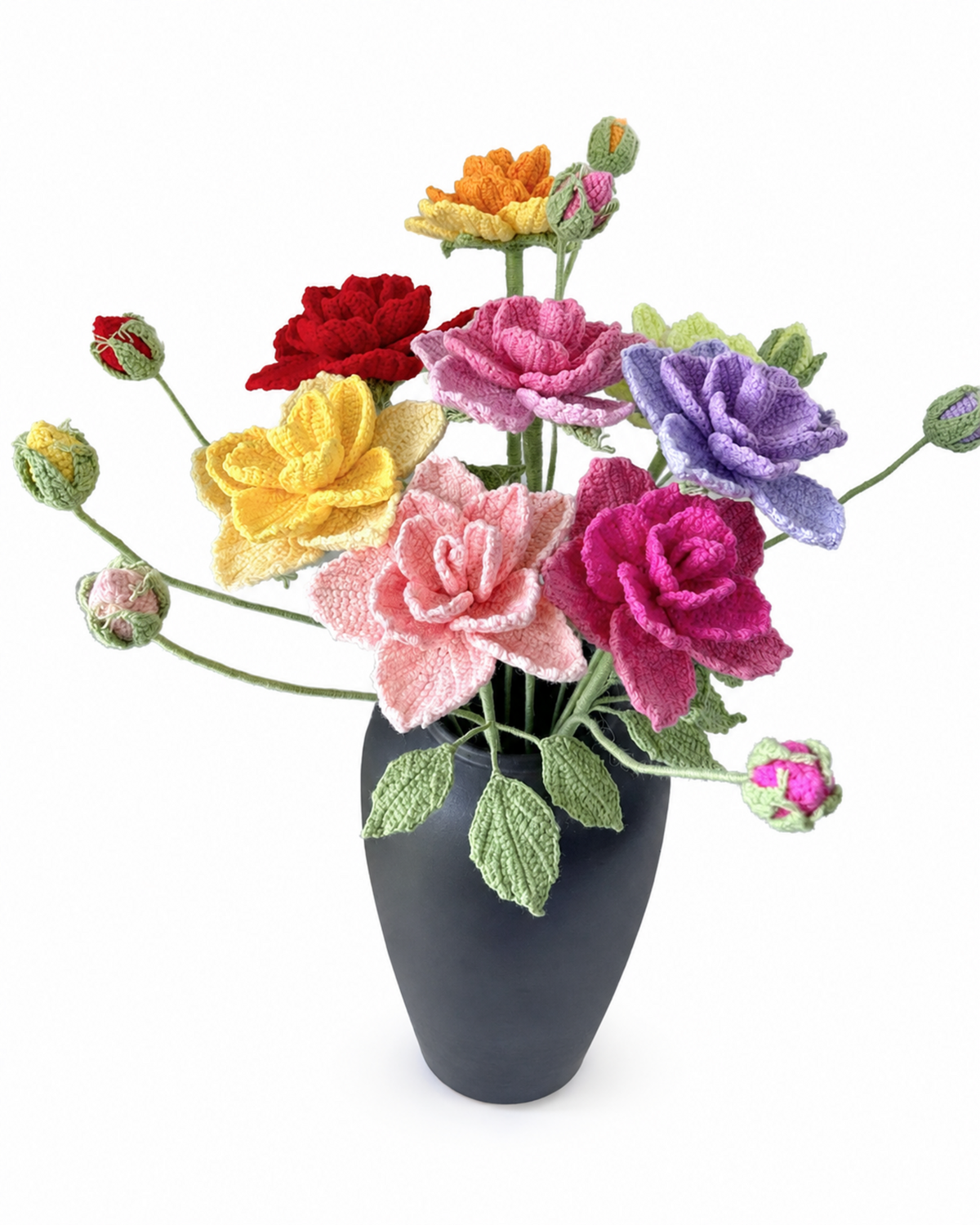 Afghan Heavy Rose Crochet Flower Stem