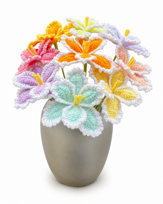 Parrot Tulip Crochet Flower Stem
