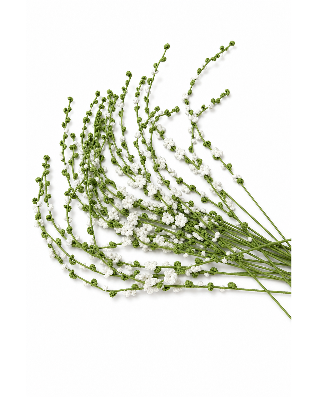Snow Willow Crochet Flower Stem CL-019