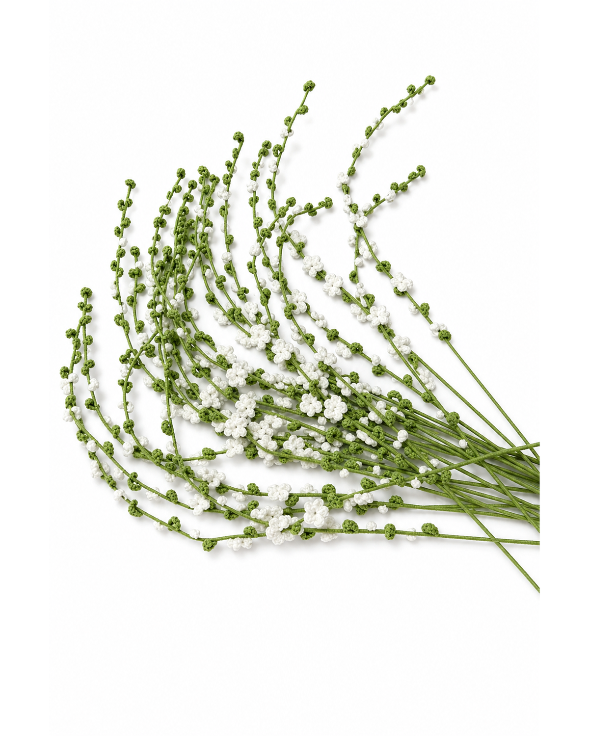 Snow Willow Crochet Flower Stem CL-019