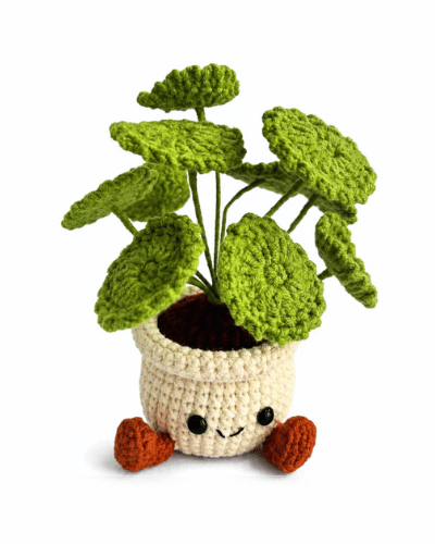 Crochet Pennywort Smile Pot